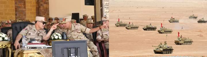 رئيس الأركان يشهد المرحلة الرئيسية لمشروع تكتيكى بجنود بالذخيرة الحية 