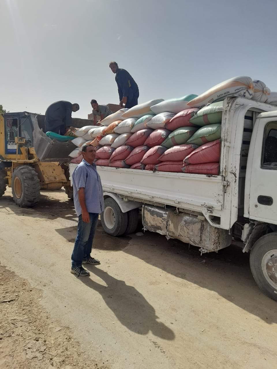 ضبط 18طن قمح بدون ترخيص بمركز ملوى بالمنيا