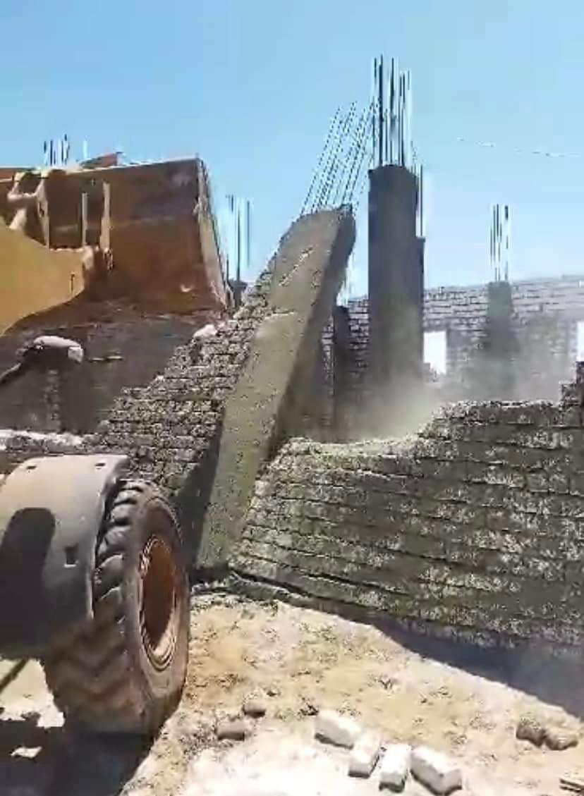 إزالة ٥٢ حالة تعد فى ٥ مراكز بالمنيا