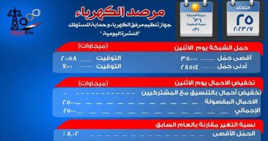 الكهرباء: 14% زيادة فى الاستهلاك مقارنة بالعام الماضي 
