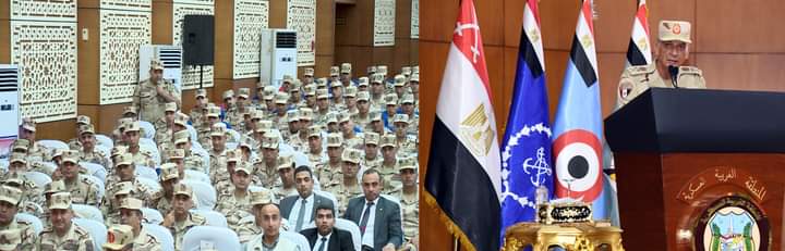 وزير الدفاع يلتقى بمقاتلى المنطقة الغربية العسكرية بهدف توحيد المفاهيم تجاه القضايا المرتبطة بالقوات المسلحة