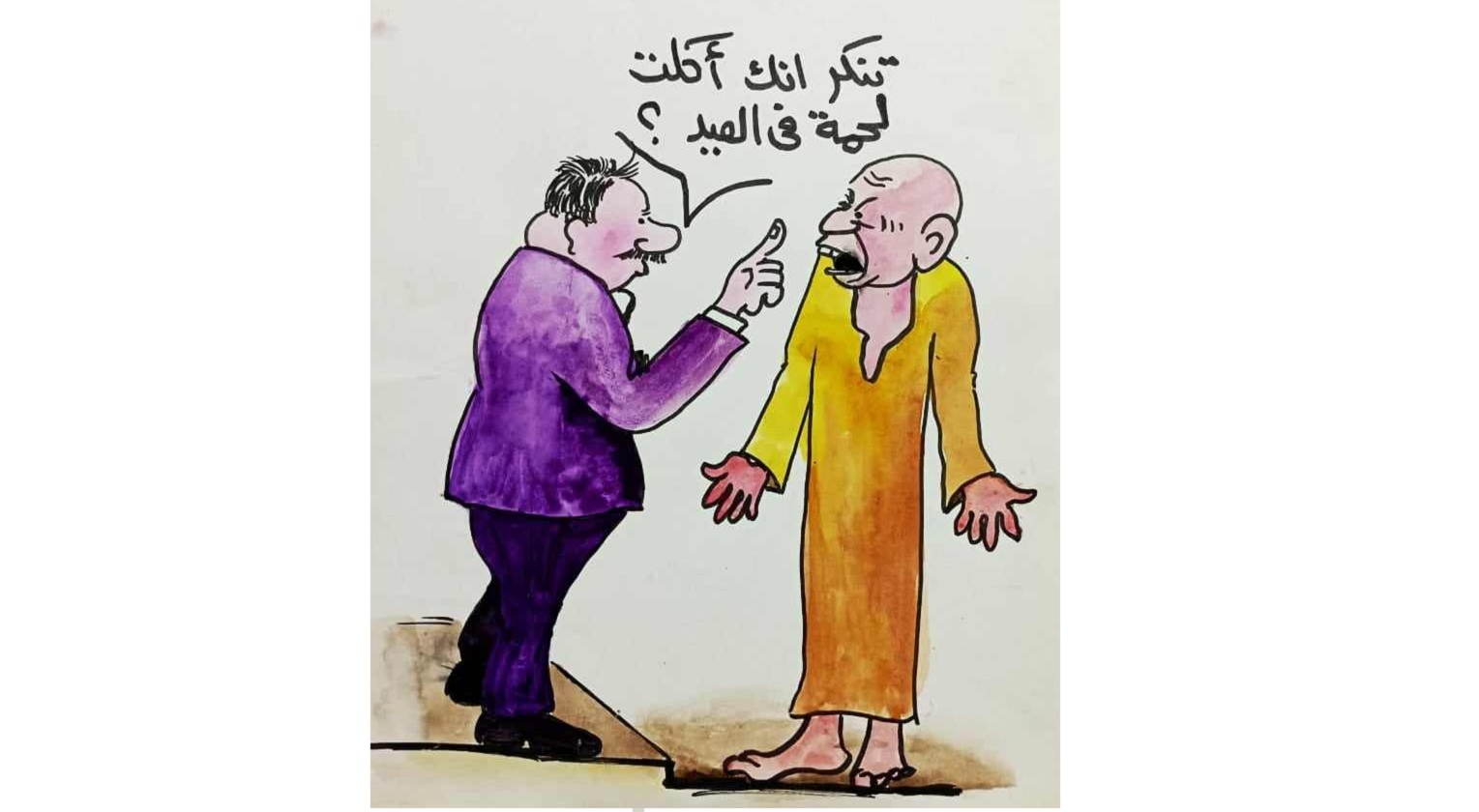 كاريكاتير د. سامي البلشي: ارتفاع جنوني لأسعار اللحوم