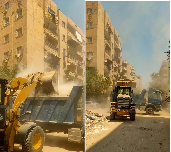 محافظة الجيزة: رفع ٥٢٥ طن تراكمات ومخلفات بقطع الأراضي بحدائق الأهرام 