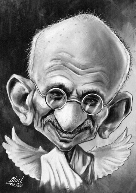 روح غاندى .. معرض للكاريكاتير بالمركز الثقافى الهندى