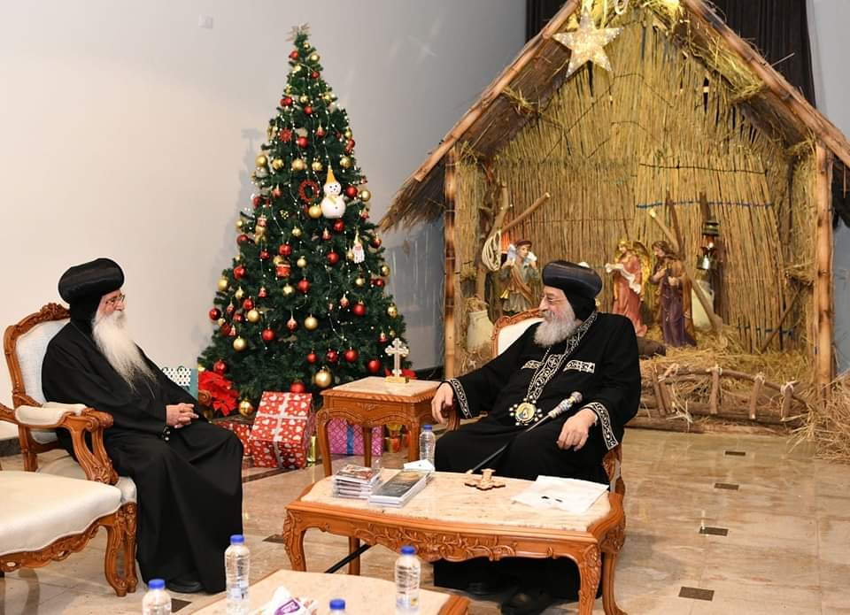 البابا تواضروس يستقبل أسقف إيبارشية طما