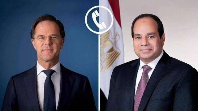 السيسي لرئيس وزراء هولندا : استمرار الحرب الجارية بقطاع غزة  يهدد الأمن الإقليمي والدولي