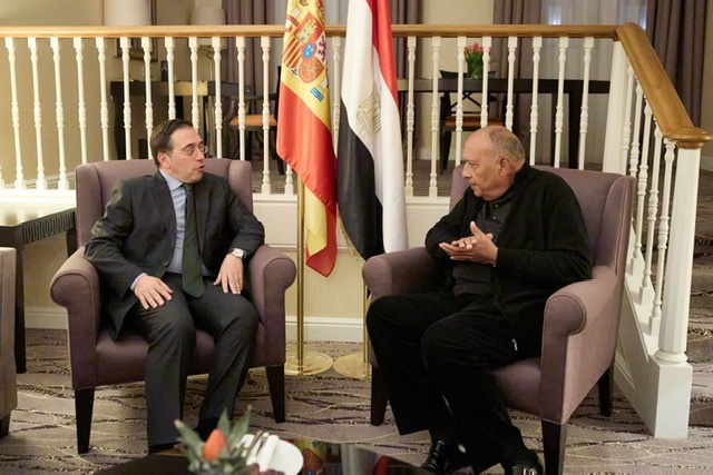 فور وصوله إلى بروكسل.. شكري ونظيره الإسباني يبحثان الأوضاع المتدهورة في قطاع غزة