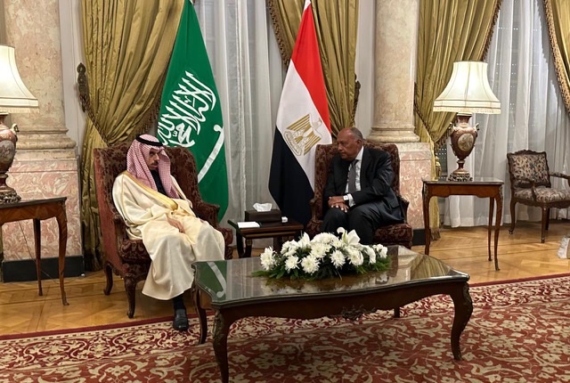 وزير الخارجية يعقد اجتماعًا ثنائيًا مع  نظيره السعودي بقصر التحرير