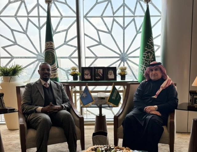مندوب السعودية لدى الجامعة العربية يستقبل نظيره الصومالي