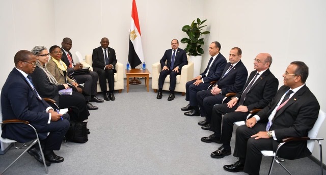 السيسي ونظيره الجنوب أفريقي يؤكدان ضرورة إنفاذ المساعدات الإنسانية العاجلة لقطاع غزة