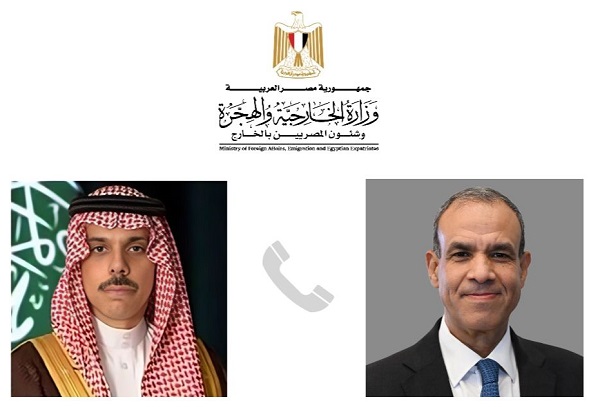  وزير الخارجية ونظيره السعودي يبحثان جهود وقف العدوان الإسرائيلي في المنطقة