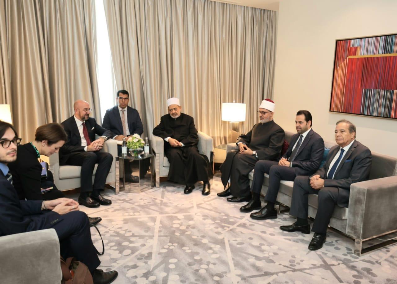 شيخ الأزهر لرئيس المجلس الأوروبي: قُدنا جهودًا لبناء السلام معكم قوبلت منكم بـ«ازدواجية المعايير» 
