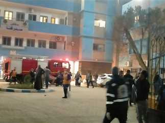 إحصائية جديدة.. ارتفاع مصابي حريق مستشفى صدر قنا إلى ١٩ مصابا