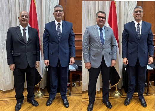 محافظ الجيزة يستقبل السكرتير العام والسكرتير المساعد الجدد في أول يوم عمل لهما