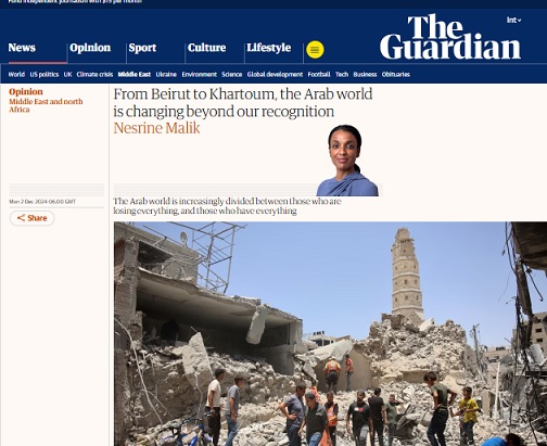 الجارديان: حرائق ودمار في كل مكان بالعالم العربي وتغيرات كبرى تتجاوز تصورنا






