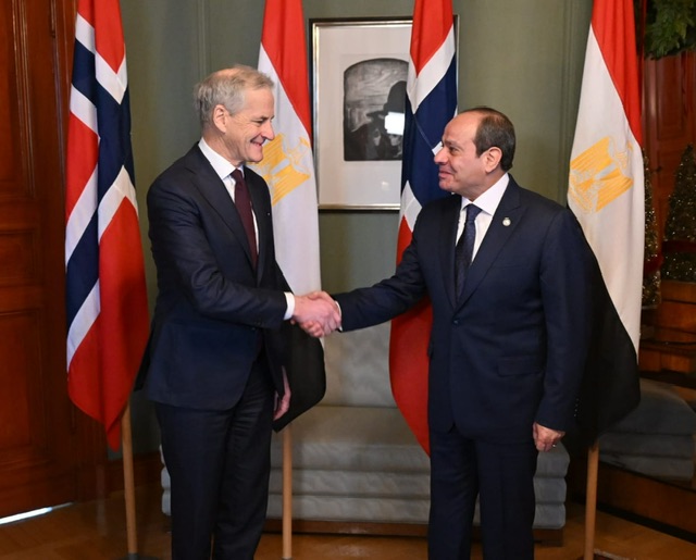 السيسي يؤكد لرئيس وزراء النرويج اهتمام مصر بالاستثمار والتوسع في إنتاج الطاقة الخضراء