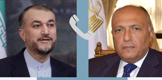 وزير الخارجية ونظيره الإيراني يتفقان على تكثيف الجهود للتوصل إلى وقف شامل لإطلاق النار بقطاع غزة