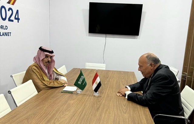  وزير الخارجية يبحث مع  نظيره السعودي الأوضاع الإنسانية المتردية في قطاع غزة