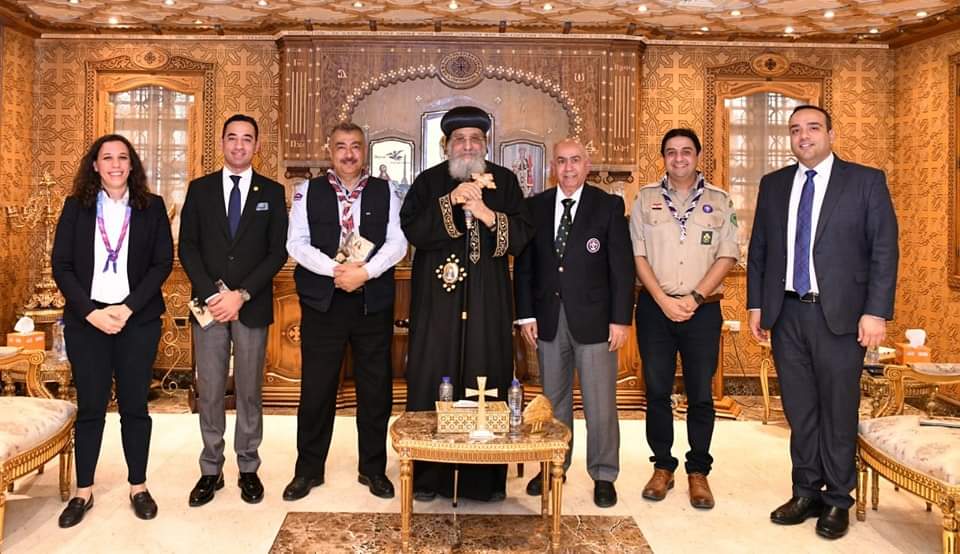البابا تواضروس يستقبل قيادات كشفية