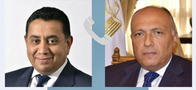 شكري يبحث مع  وزير الدولة البريطاني للشرق الأوسط وشمال أفريقيا الأوضاع المأساوية في قطاع غزة