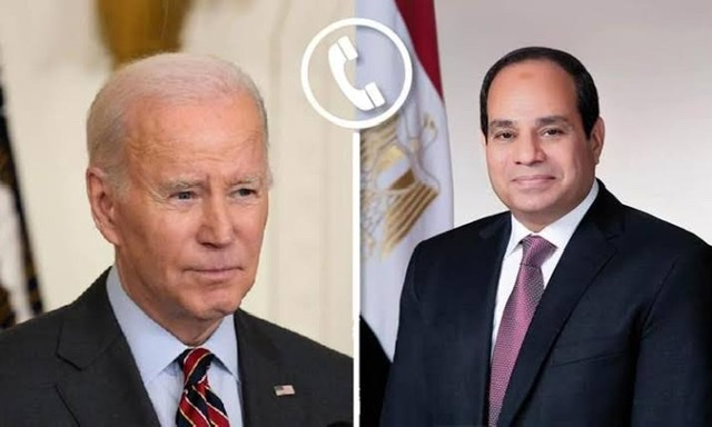 السيسي وبايدن يبحثان جهود وقف إطلاق النار وتبادل المحتجزين وإنفاذ المساعدات  بقطاع غزة