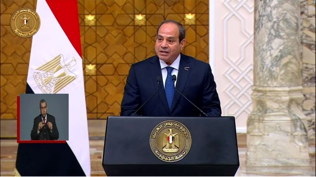 كلمة الرئيس السيسي خلال المؤتمر الصحفي مع رئيس وزراء هولندا