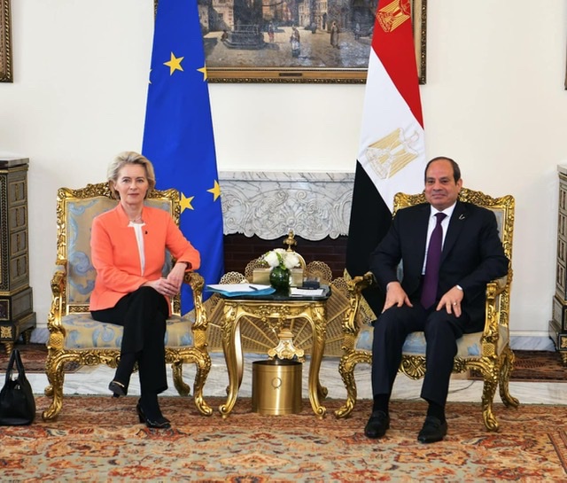 السيسي يستقبل رئيسة المفوضية الأوروبية 