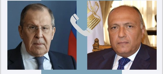 شكري يعزي نظيره الروسي في ضحايا الهجوم الإرهابي بموسكو