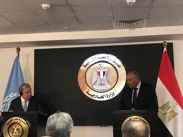 شكري : المبادرة العربية للسلام تتناول رؤية شاملة لإقامة الدولة الفلسطينية