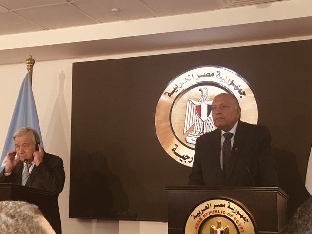 الأمين العام للأمم المتحدة : مصر قوة عالمية للسلام ونواصل دعم 