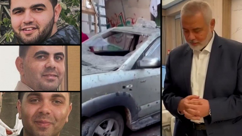 استشهاد 5 من عائلة إسماعيل هنية بينهم 3 من أبنائه و2 من أحفاده في غارة على سيارتهم

