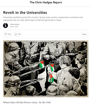 انتفاضة طلابية ضد القمع والاعتقالات في الجامعات الأمريكية تضامنًا مع غزة