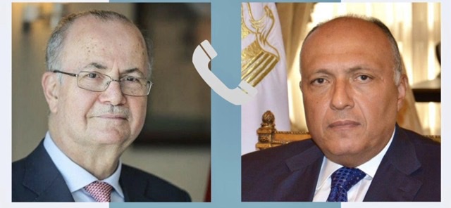 شكري يهنئ رئيس الوزراء وزير خارجية فلسطين بتشكيل الحكومة الجديدة وتولي مهام المنصب