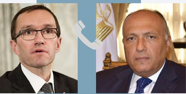 وزير الخارجية ونظيره النرويجي يبحثان هاتفيا تطورات الوضع في قطاع غزة 