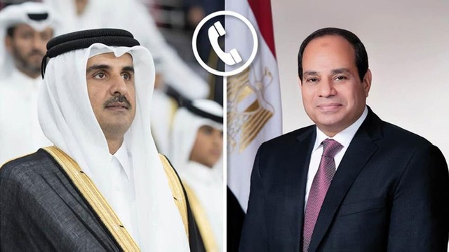 السيسي يتبادل التهاني مع أمير قطر والكويت بمناسبة عيد الفطر المبارك