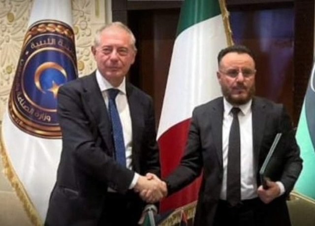 إيطاليا وليبيا توقعان إعلانًا لتعزيز التعاون في مجال الطاقة والمواد الخام الحيوية والتكنولوجيا الخضراء