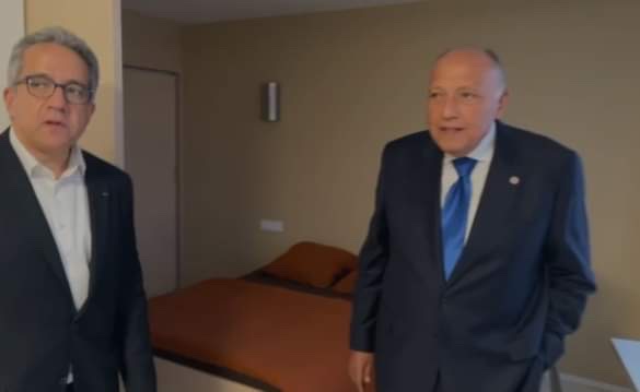 وزير الخارجية يقوم بزيارة الي بيت مصر بالمدينة الجامعية في باريس