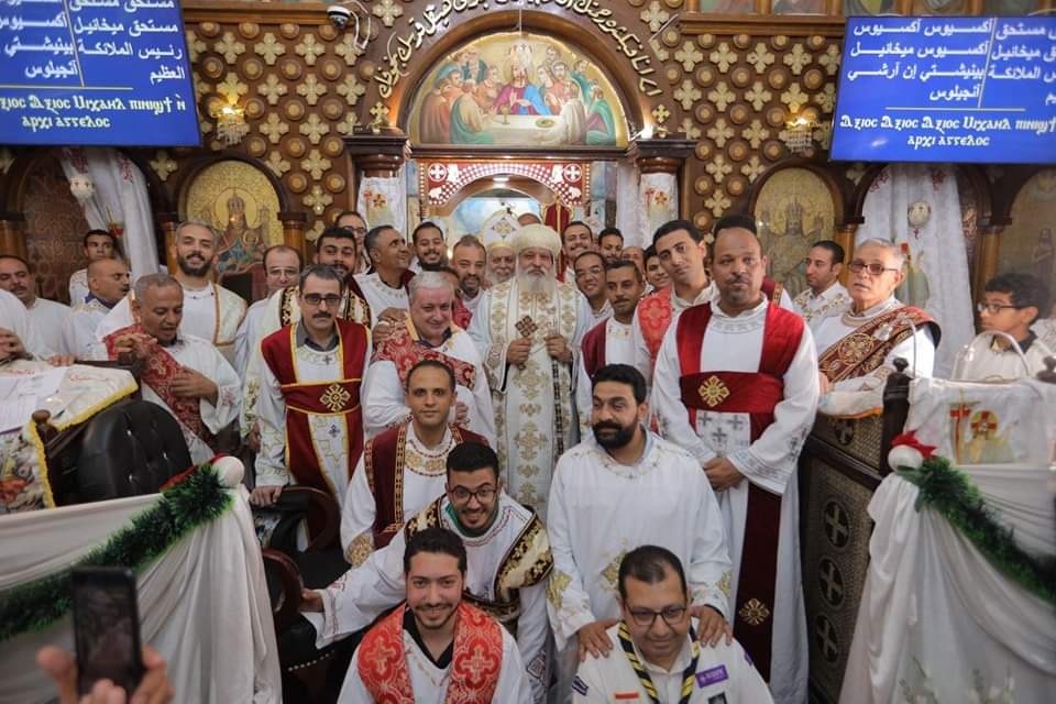 سيامة 131 شماسا جديدا وتدشين أواني بكنيسة الملاك بحلوان