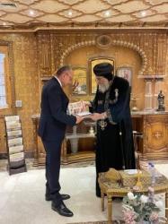 سفير تركيا بالقاهرة يلتقي البابا تواضروس الثاني‎ ‎بابا الكنيسة القبطية الأرثوذكسية