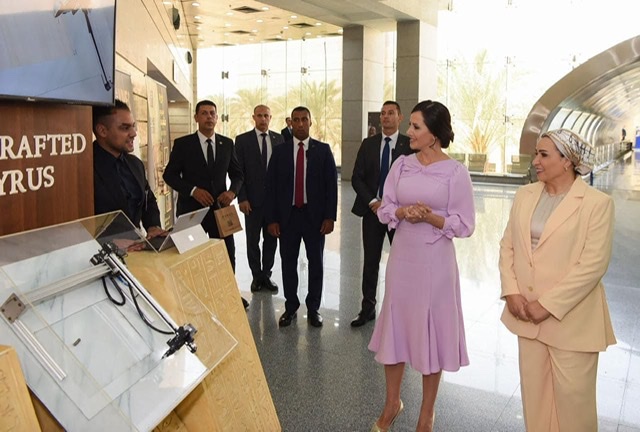 قرينة الرئيس  وسيدة صربيا الأولى تزوران المتحف القومي للحضارة