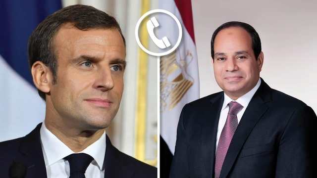 السيسي وماكرون يتبادلان الرؤي حول تطورات الأوضاع في قطاع غزة