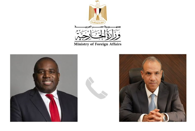 عبدالعاطي ونظيره البريطاني يعربان عن قلقهما تجاه الوضع في لبنان واحتمالات زيادة حدة التصعيد