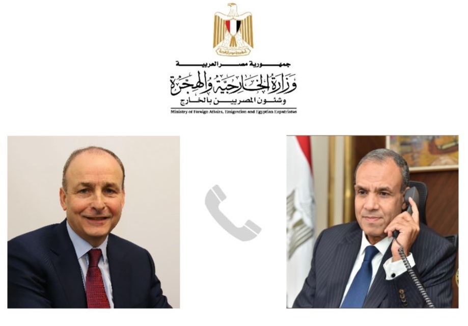 وزير الخارجية ونظيره الأيرلندي يبحثان تعزيز العلاقات الثنائية والقضايا الإقليمية


