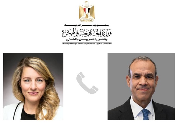 وزير الخارجية  يتلقى اتصالاً هاتفياً من نظيرته الكندية

