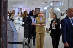 بالصور.. وزيرة الثقافة الروسية تزور المتحف القومي للحضارة والكنيسة المعلقة بحي الفسطاط