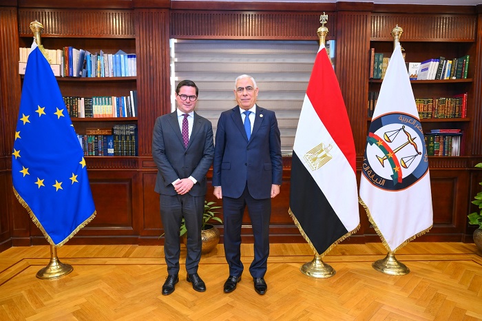 النائب العام يستقبل رئيس وكالة «اليوروجست» ونائبه ووفدًا من الاتحاد الأوروبي لتعزيز التعاون القضائي