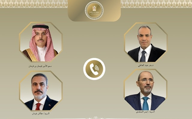 وزير الخارجية يبحث مع نظرائه من السعودية والأردن وتركيا تطورات الأوضاع في غزة والسودان