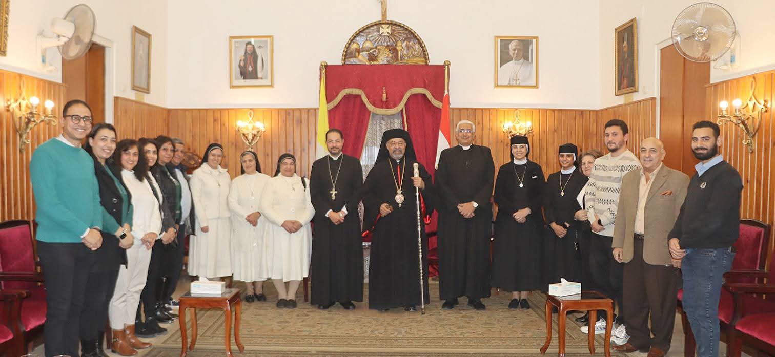 بطريرك الكاثوليك يستقبل وفود المدارس والمؤسسات الكاثوليكية للتهنئة بعيد الميلاد المجيد