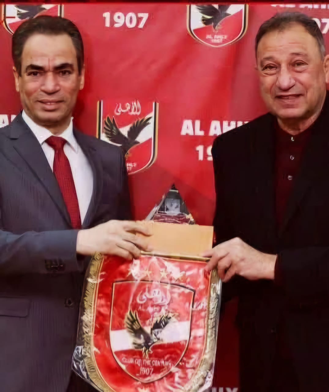 الخطيب  يستقبل المسلماني لبحث التعاون بين ماسبيرو والنادي الأهلي

