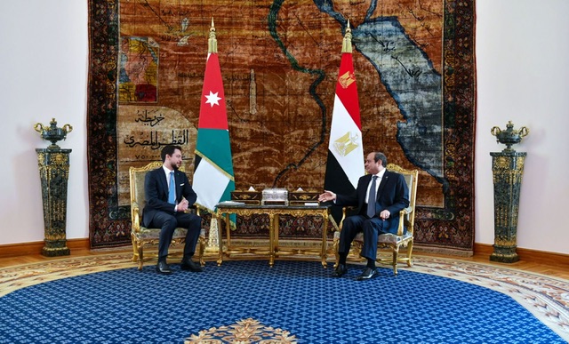 السيسي وولي عهد الأردن يؤكدان دعم إعمار غزة ورفض تهجير الفلسطينيين